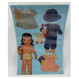 Collection of Vintage Paper Doll Cutouts and Costumes 21 Sheets