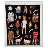 Collection of Vintage Paper Doll Cutouts and Costumes 21 Sheets