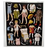 Collection of Vintage Paper Doll Cutouts and Costumes 21 Sheets