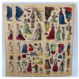 Collection of Vintage Paper Doll Cutouts and Costumes 21 Sheets