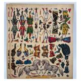 Collection of Vintage Paper Doll Cutouts and Costumes 21 Sheets
