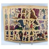 Collection of Vintage Paper Doll Cutouts and Costumes 21 Sheets