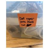 Collection of Doll Repair Parts and Tools - For Restringing Dolls