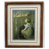 Pair of Framed Vintage Prints with Children