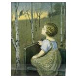 Pair of Framed Vintage Prints with Children