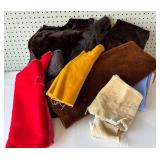 Assorted Velvet and Faux Fur Fabric Scraps