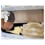 Assorted Lot of Fabric Scraps Including Fleece, Wool, and Cotton