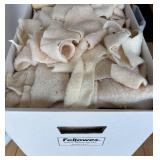 Assorted Lot of Fabric Scraps Including Fleece, Wool, and Cotton