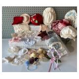 Collection of Vintage Doll Hats and Accessories