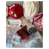 Collection of Vintage Doll Hats and Accessories