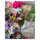 Assorted Collection of Artificial Floral Arrangements and Craft Flowers