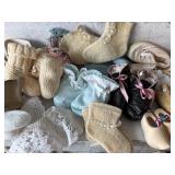 Collection of Vintage Doll, Â Baby and Toddler Shoes and Booties