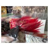 Collection of Assorted Feathers including Ostrich in Various Colors