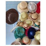 Collection of Â Assorted Vintage and Modern Doll Straw Hats
