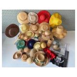 Collection of Â Assorted Vintage and Modern Doll Straw Hats