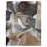 Collection of Hair Wigs in Assorted Colors including Human Hair