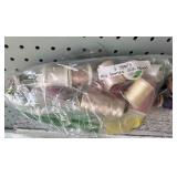 Collection of Vintage Wooden Spools with Silk and Thread