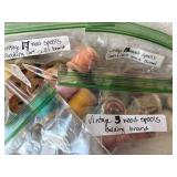 Collection of Vintage Wooden Spools with Silk and Thread