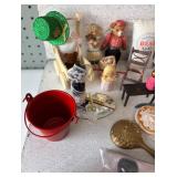 Vintage Miniature Dollhouse Collection with Ornaments and Accessories