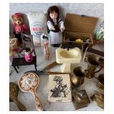 Vintage Miniature Dollhouse Collection with Ornaments and Accessories