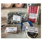 Collection of Vintage Ribbons and Trims Assorted Styles and Lengths