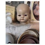 Vintage Doll Making Kit with Assorted Heads, Limbs, and Supplies