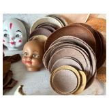 Vintage Doll Making Kit with Assorted Heads, Limbs, and Supplies