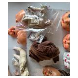 Vintage Doll Making Kit with Assorted Heads, Limbs, and Supplies
