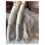 Vintage Doll Making Kit with Assorted Heads, Limbs, and Supplies