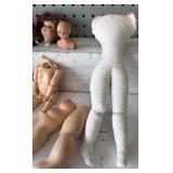 Collection of Mixed Doll Parts for Restoration or Art Projects