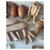 Collection of Mixed Doll Parts for Restoration or Art Projects