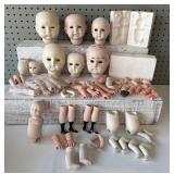Collection of Doll Parts and Molds by Vernon Seeley