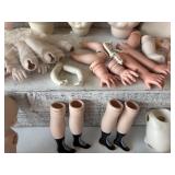 Collection of Doll Parts and Molds by Vernon Seeley