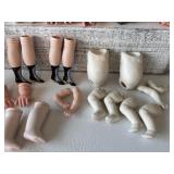 Collection of Doll Parts and Molds by Vernon Seeley