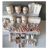 Collection of Doll Parts and Molds by Vernon Seeley