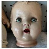 Vintage Collection of Mixed Composition Dolls and Doll Parts