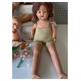 Vintage Collection of Mixed Composition Dolls and Doll Parts