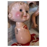 Vintage Collection of Mixed Composition Dolls and Doll Parts