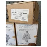 Collection of Vintage Porcelain Doll Kits Including Little Women Characters