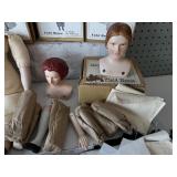 Collection of Vintage Porcelain Doll Kits Including Little Women Characters