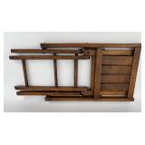 Wooden Childs Folding Chair with Slatted Back and Seat