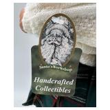 Handcrafted Scottish Santa Claus Figurine with Bagpipes