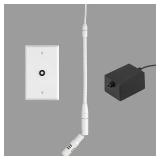 Clock Audio C 8SW Suspended Hypercardioid Mini Shotgun Microphone, White / With Phantom Power Supply / MSRP: $50