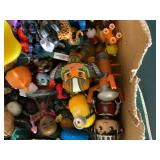 Box of action figures