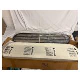 Leather and Metal Shoe Storage Rack and Bench - White and Black