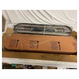 Leather and Metal Shoe Storage Rack and Bench - Brown and Black