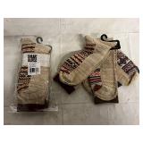 2 x 3ct Packs of Tan Muk Luks Socks