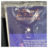 (2)Flasks & JFK 3D Coin Medallian