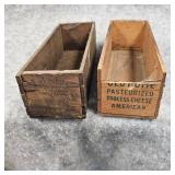 (2)Wooden Cheese Boxes