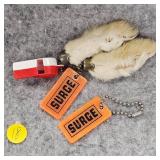 Surge Miller Keychains with Lucky Rabbits Foot